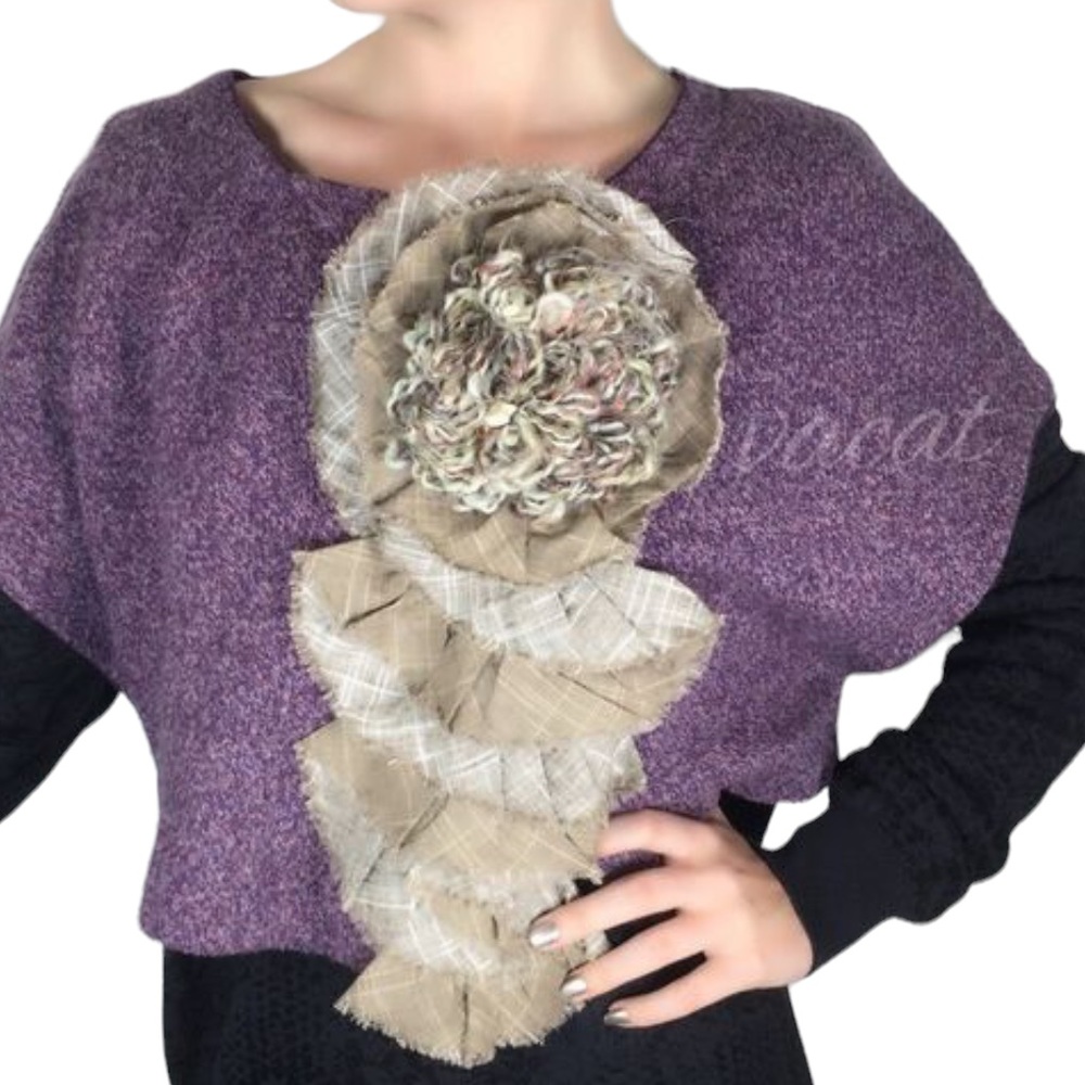 Anthropologie Moth Wool Blend Short Sleeve Sweater Cardigan Sz S/M